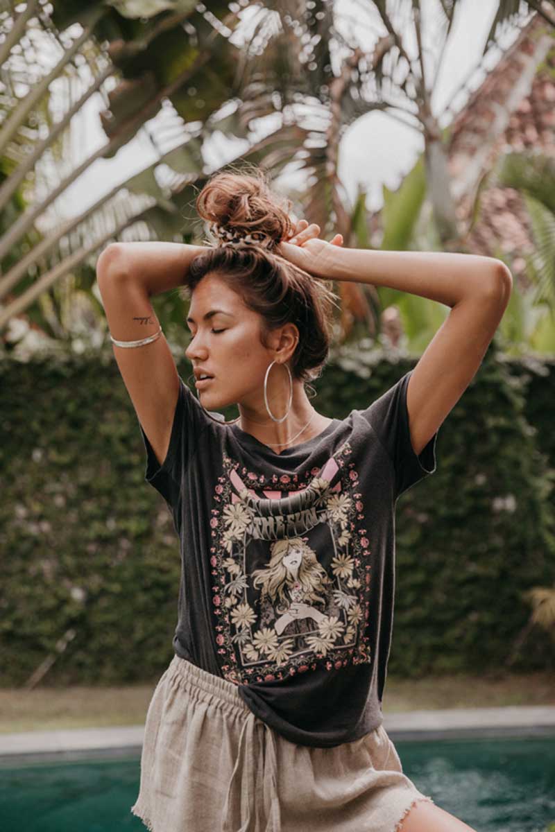 street print loose short sleeve t shirt for women street print loose short sleeve t shirt for women