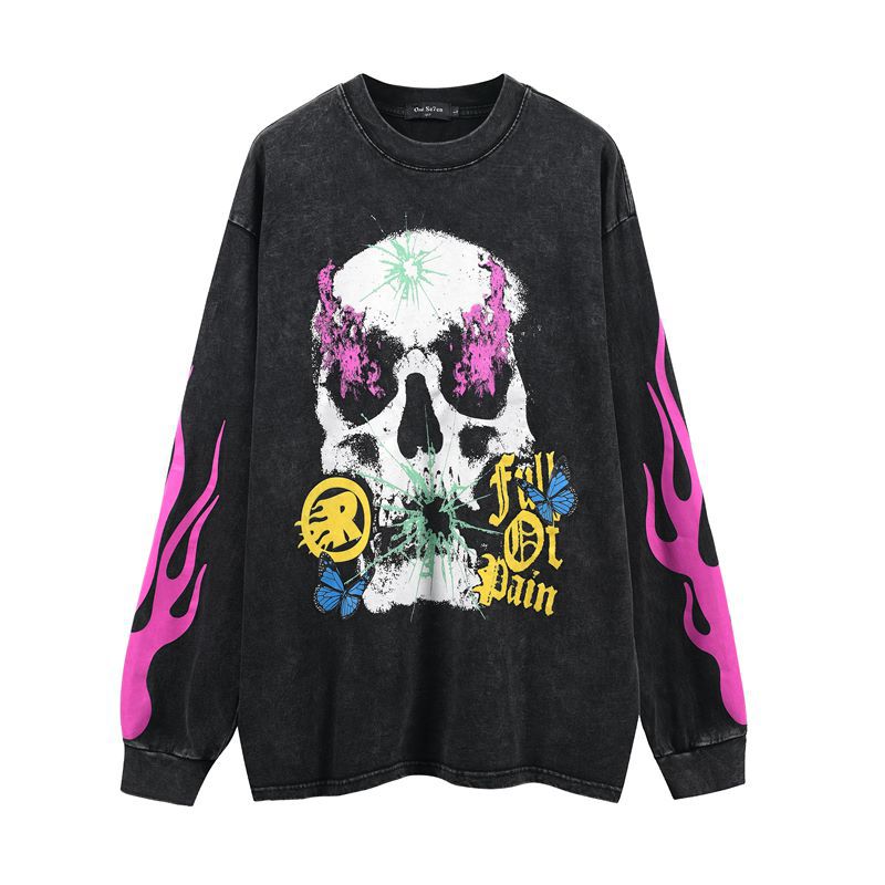 retro washed distressed sweater autumn winter couple high street sweater men retro washed distressed sweater autumn winter couple high street sweater men