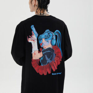 loose hiphop bottoming long sleeved t shirt