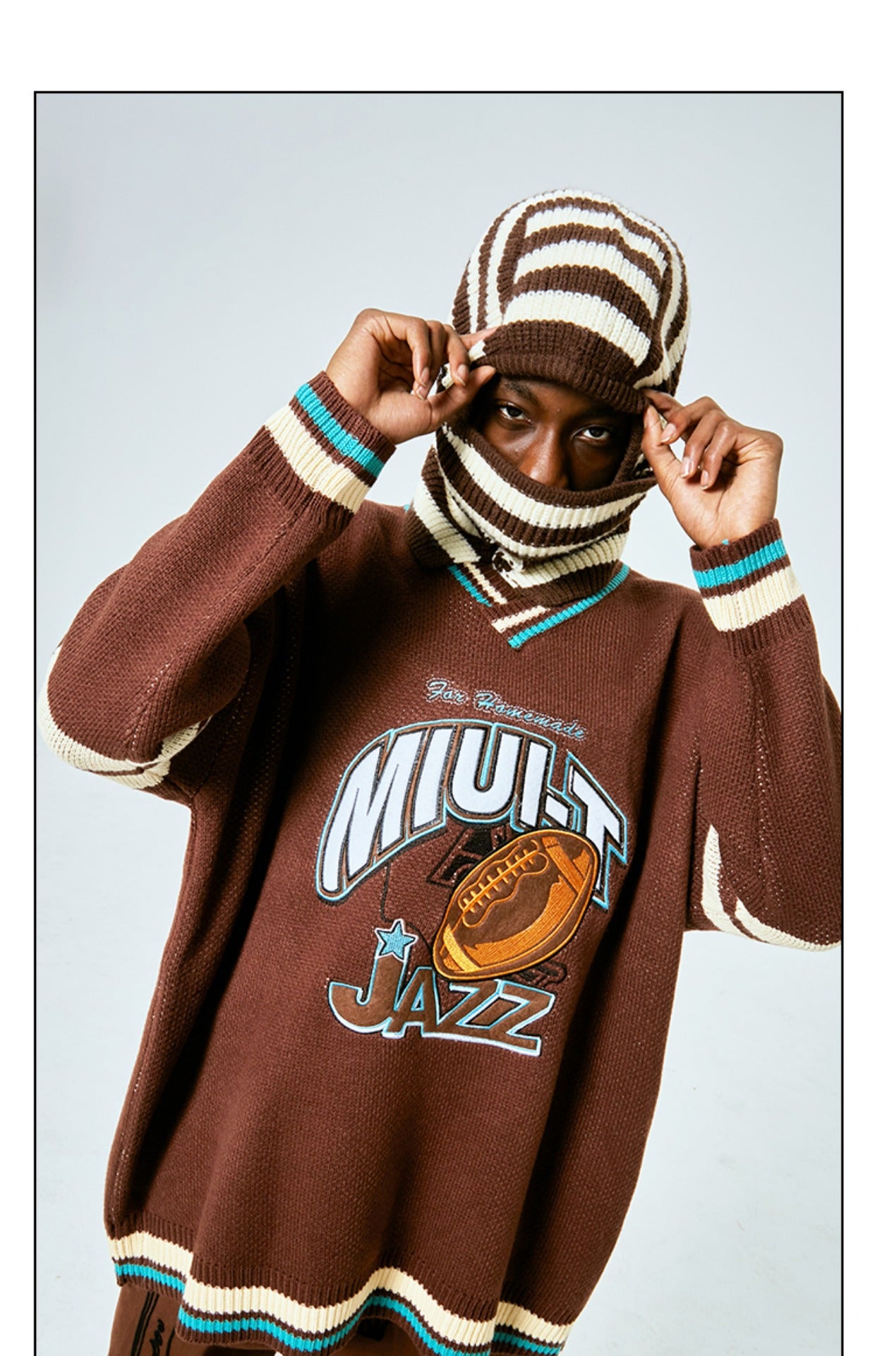 men's vintage sweater high street letters embroidered men's vintage sweater high street letters embroidered