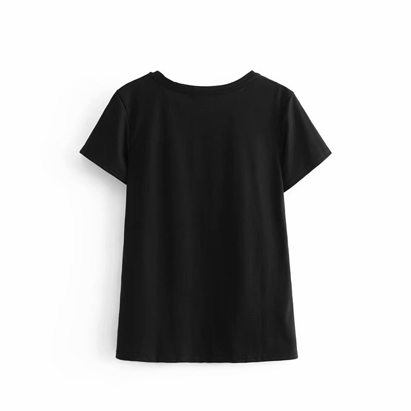 street print loose short sleeve t shirt for women street print loose short sleeve t shirt for women